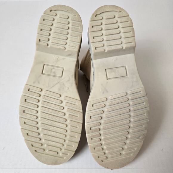 Prune Biker Boots White Leather Size 8 - Picture 3 of 7